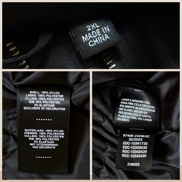 Harley-Davidson Performance Screamin Eagle Mens 2XL Black Nylon Bomber Jacket - Picture 10 of 10